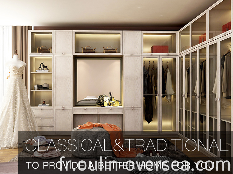 Modern Luxury wood sliding doors cloakroom 